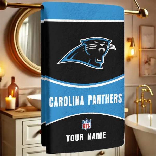 Carolina Panthers New Bath Towel Custom Any Name Gift For Fan SPTNBATHTOWEL069