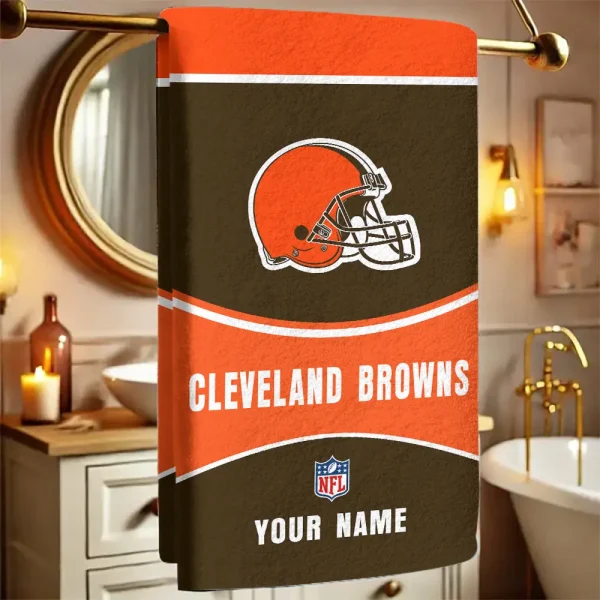 Cleveland Browns New Bath Towel Custom Any Name Gift For Fan SPTNBATHTOWEL072