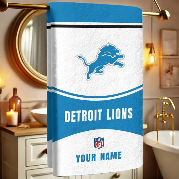 Detroit Lions New Bath Towel Custom Any Name Gift For Fan SPTNBATHTOWEL075