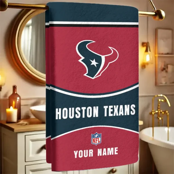 Houston Texans New Bath Towel Custom Any Name Gift For Fan SPTNBATHTOWEL077