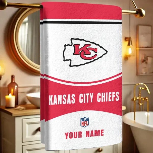 Kansas City Chiefs New Bath Towel Custom Any Name Gift For Fan SPTNBATHTOWEL080