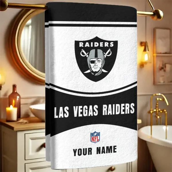 Las Vegas Raiders New Bath Towel Custom Any Name Gift For Fan SPTNBATHTOWEL081