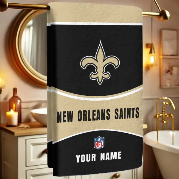 New Orleans Saints New Bath Towel Custom Any Name Gift For Fan SPTNBATHTOWEL087