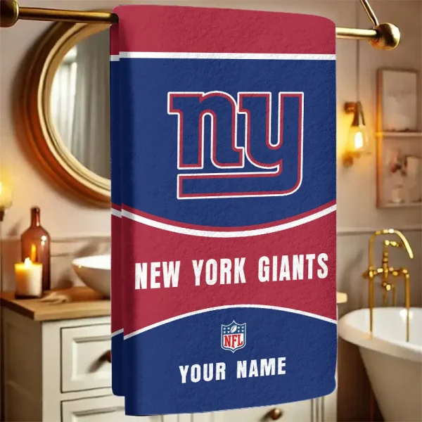 New York Giants New Bath Towel Custom Any Name Gift For Fan SPTNBATHTOWEL088