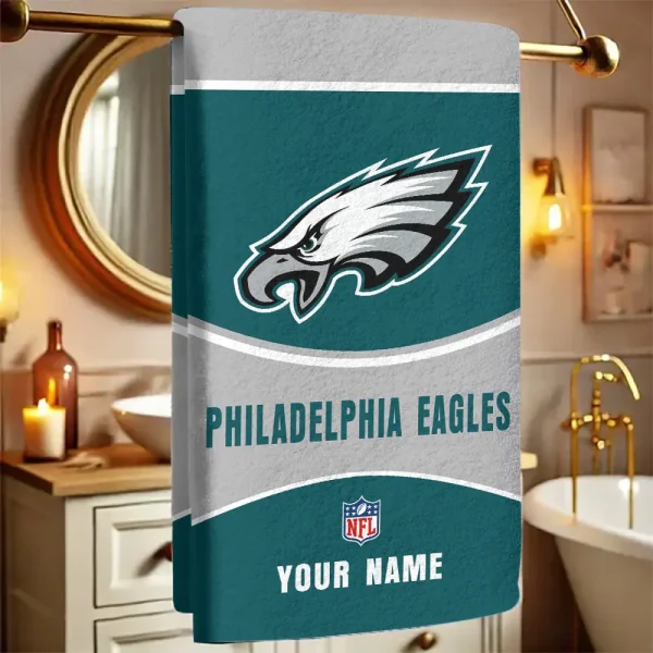 Philadelphia Eagles New Bath Towel Custom Any Name Gift For Fan SPTNBATHTOWEL090