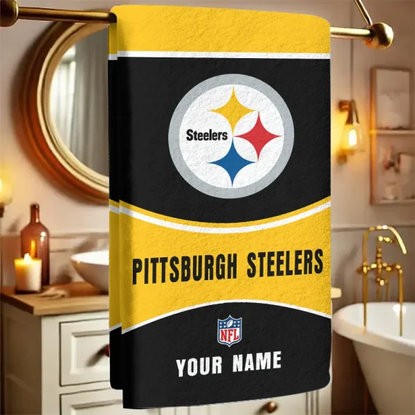 Pittsburgh Steelers New Bath Towel Custom Any Name Gift For Fan SPTNBATHTOWEL091