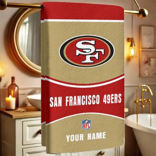 San Francisco 49ers New Bath Towel Custom Any Name Gift For Fan SPTNBATHTOWEL092