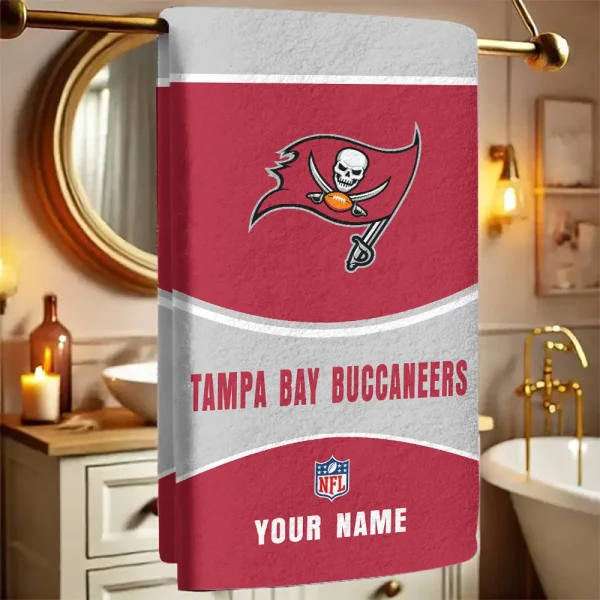 Tampa Bay Buccaneers New Bath Towel Custom Any Name Gift For Fan SPTNBATHTOWEL094