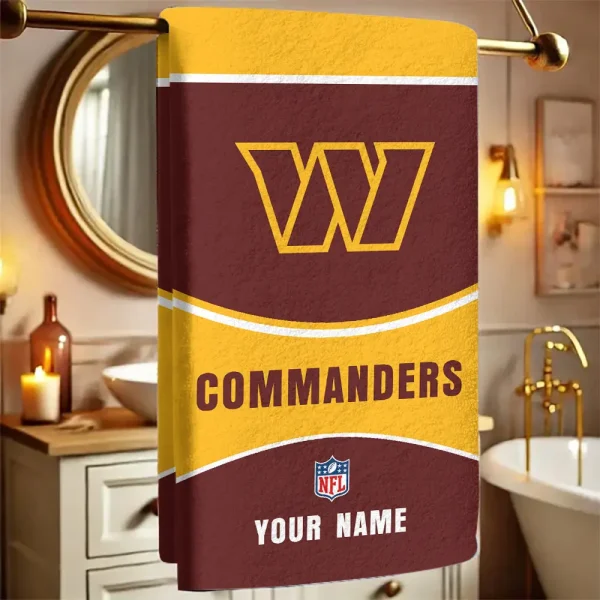Washington Commanders New Bath Towel Custom Any Name Gift For Fan SPTNBATHTOWEL096