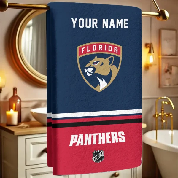 Florida Panthers NHL New Bath Towel Custom Any Name Gift For Fan SPTNBATHTOWEL108