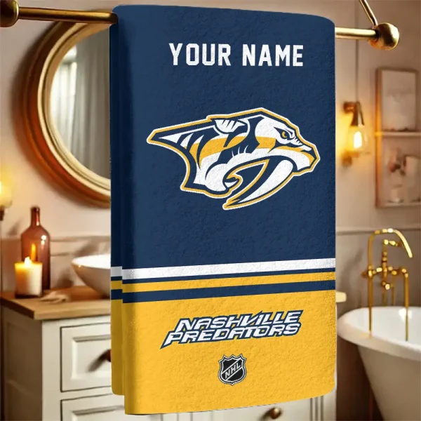 Nashville Predators NHL New Bath Towel Custom Any Name Gift For Fan SPTNBATHTOWEL112