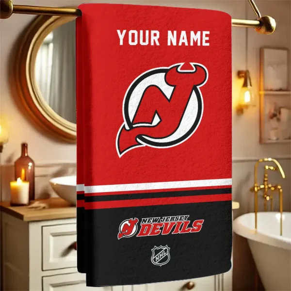 New Jersey Devils NHL New Bath Towel Custom Any Name Gift For Fan SPTNBATHTOWEL113