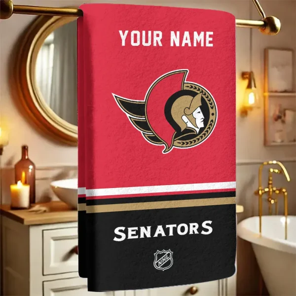 Ottawa Senators NHL New Bath Towel Custom Any Name Gift For Fan SPTNBATHTOWEL116