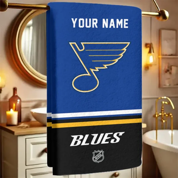 St. Louis Blues NHL New Bath Towel Custom Any Name Gift For Fan SPTNBATHTOWEL121