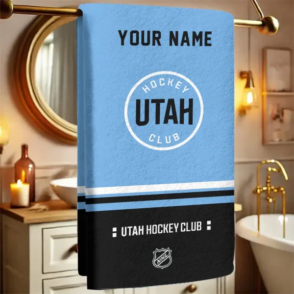 Utah Hockey Club NHL New Bath Towel Custom Any Name Gift For Fan SPTNBATHTOWEL124