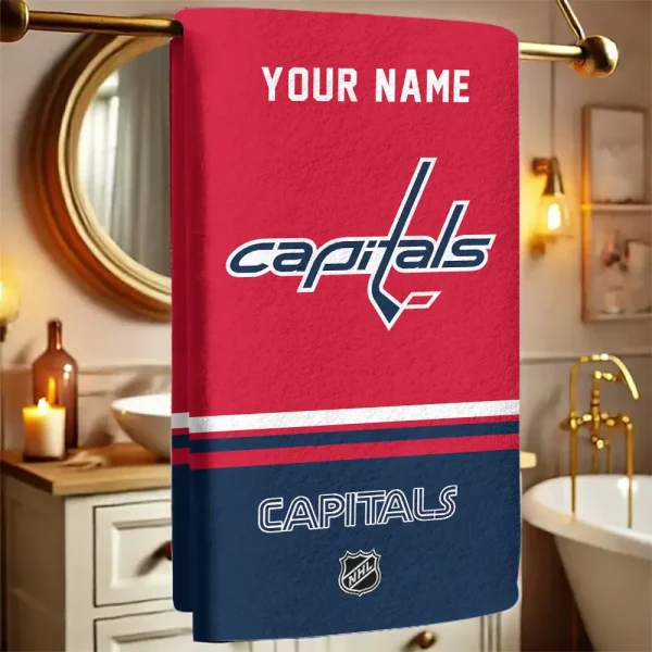 Washington Capitals NHL New Bath Towel Custom Any Name Gift For Fan SPTNBATHTOWEL127
