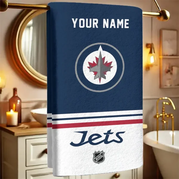 Winnipeg Jets NHL New Bath Towel Custom Any Name Gift For Fan SPTNBATHTOWEL128