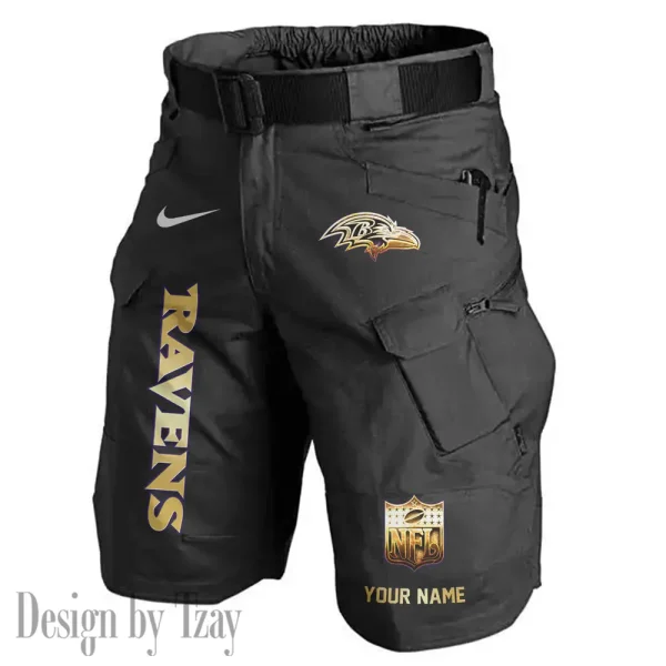 Baltimore Ravens Road Cycle Tactical Shorts Men (Belt Not Included) AZFPSHORT343