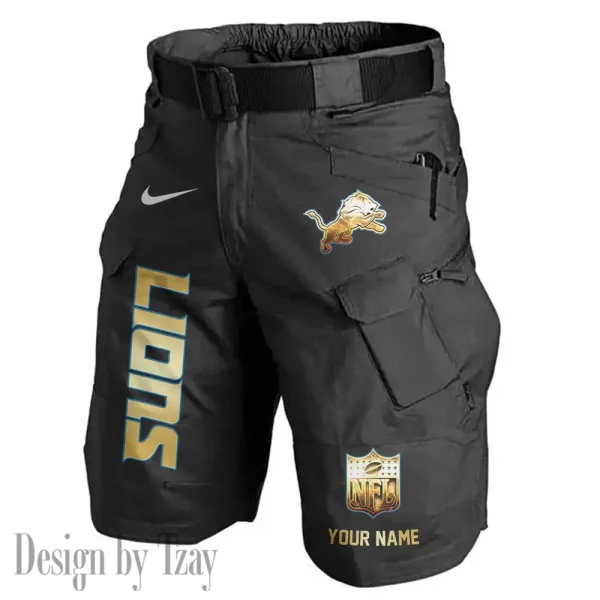 Detroit Lions Road Cycle Tactical Shorts Men (Belt Not Included) AZFPSHORT351