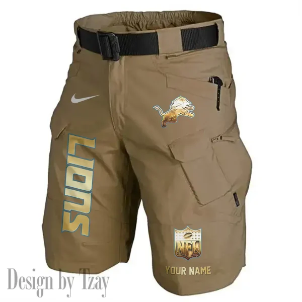 Detroit Lions Road Cycle Tactical Shorts Men (Belt Not Included) AZFPSHORT351 - Image 2