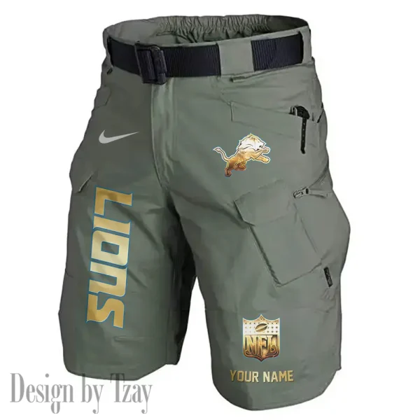 Detroit Lions Road Cycle Tactical Shorts Men (Belt Not Included) AZFPSHORT351 - Image 3