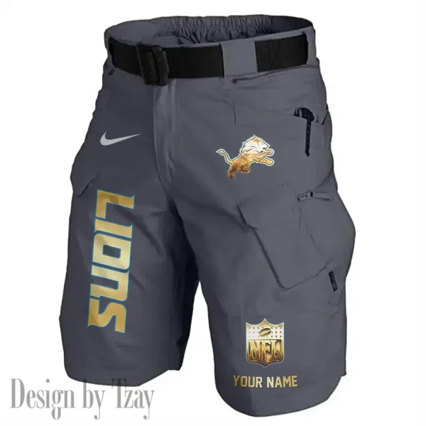 Detroit Lions Road Cycle Tactical Shorts Men (Belt Not Included) AZFPSHORT351 - Image 4