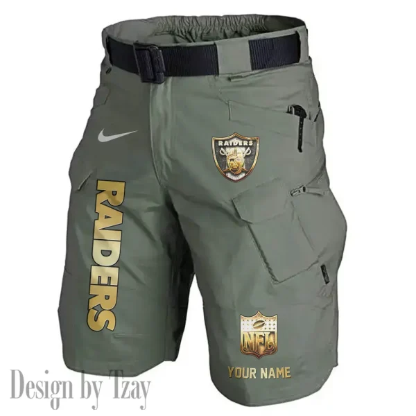 Las Vegas Raiders Road Cycle Tactical Shorts Men (Belt Not Included) AZFPSHORT357