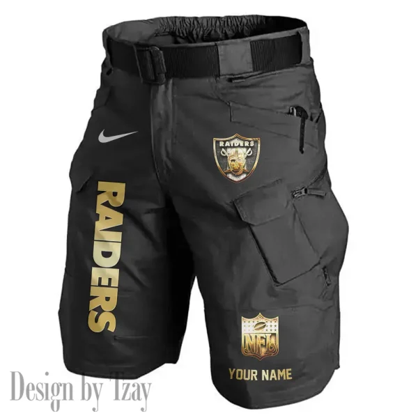 Las Vegas Raiders Road Cycle Tactical Shorts Men (Belt Not Included) AZFPSHORT357 - Image 5
