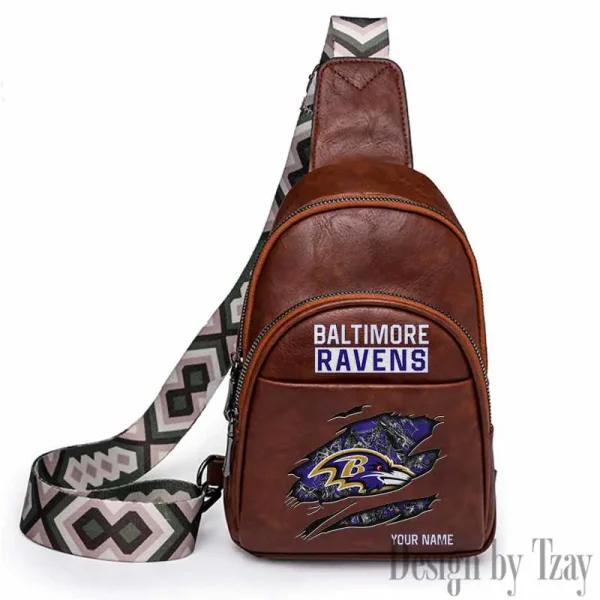 Baltimore Ravens Leather Relang Sling Bag for Women Crossbody For Travel And Daily Use SPTLRSB003