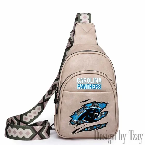 Carolina Panthers Leather Relang Sling Bag for Women Crossbody For Travel And Daily Use SPTLRSB005