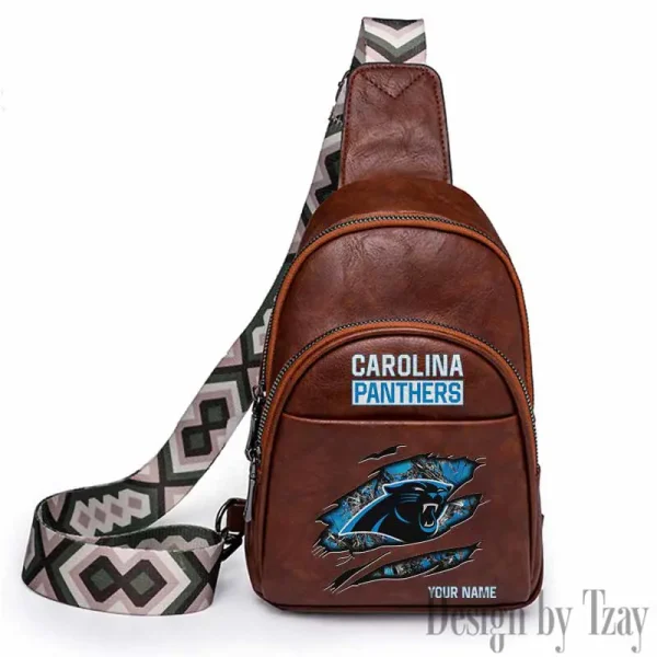 Carolina Panthers Leather Relang Sling Bag for Women Crossbody For Travel And Daily Use SPTLRSB005 - Image 4