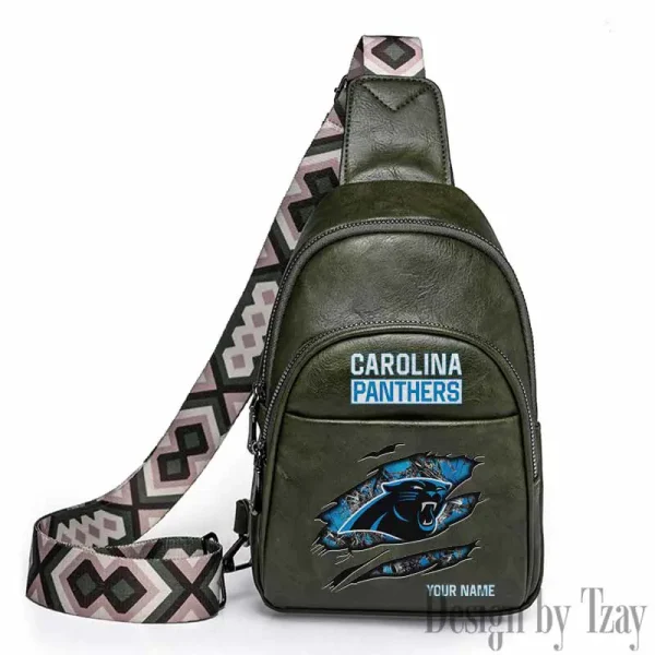 Carolina Panthers Leather Relang Sling Bag for Women Crossbody For Travel And Daily Use SPTLRSB005 - Image 5