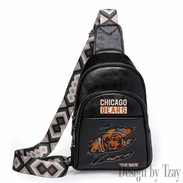 Chicago Bears Leather Relang Sling Bag for Women Crossbody For Travel And Daily Use SPTLRSB006