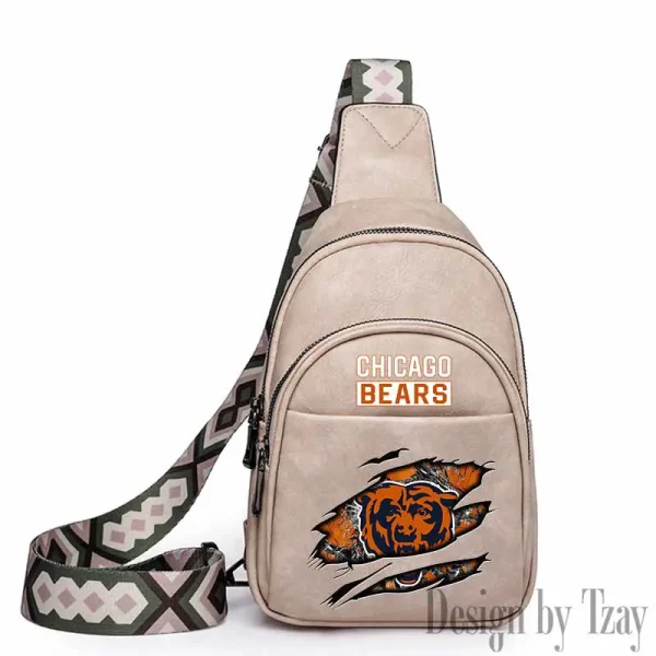 Chicago Bears Leather Relang Sling Bag for Women Crossbody For Travel And Daily Use SPTLRSB006 - Image 3
