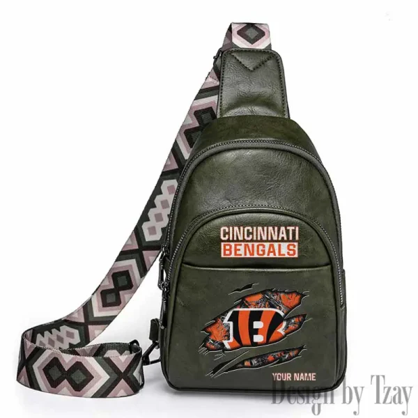 Cincinnati Bengals Leather Relang Sling Bag for Women Crossbody For Travel And Daily Use SPTLRSB007