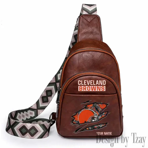 Cleveland Browns Leather Relang Sling Bag for Women Crossbody For Travel And Daily Use SPTLRSB008 - Image 5