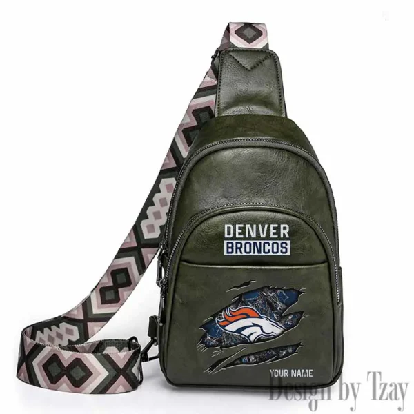 Denver Broncos Leather Relang Sling Bag for Women Crossbody For Travel And Daily Use SPTLRSB010