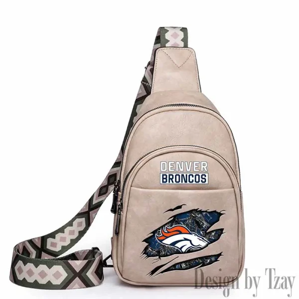 Denver Broncos Leather Relang Sling Bag for Women Crossbody For Travel And Daily Use SPTLRSB010 - Image 3