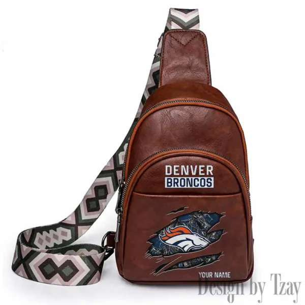 Denver Broncos Leather Relang Sling Bag for Women Crossbody For Travel And Daily Use SPTLRSB010 - Image 5