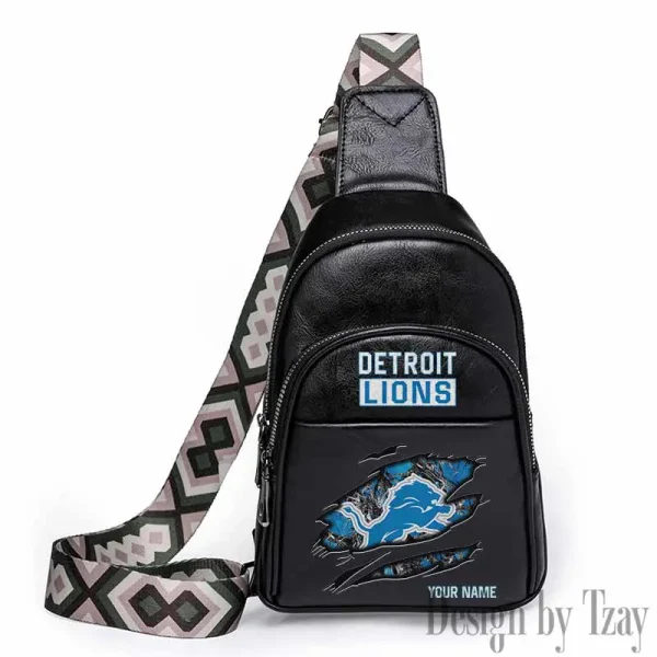 Detroit Lions Leather Relang Sling Bag for Women Crossbody For Travel And Daily Use SPTLRSB011 - Image 2