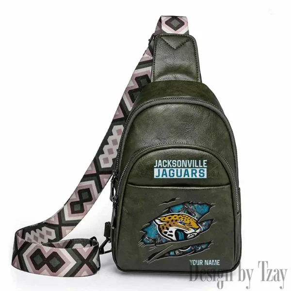 Jacksonville Jaguars Leather Relang Sling Bag for Women Crossbody For Travel And Daily Use SPTLRSB015 - Image 4