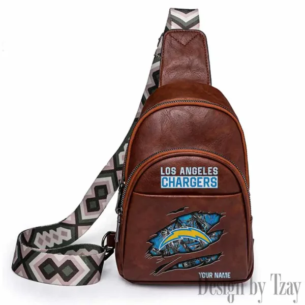 Los Angeles Chargers Leather Relang Sling Bag for Women Crossbody For Travel And Daily Use SPTLRSB018 - Image 3