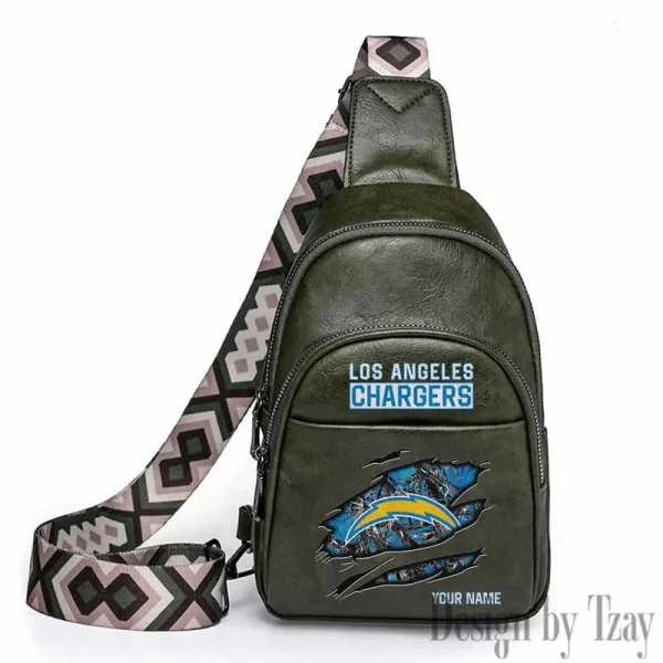 Los Angeles Chargers Leather Relang Sling Bag for Women Crossbody For Travel And Daily Use SPTLRSB018 - Image 4