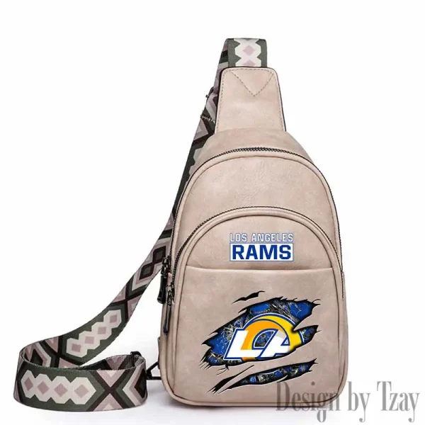 Los Angeles Rams Leather Relang Sling Bag for Women Crossbody For Travel And Daily Use SPTLRSB019 - Image 4