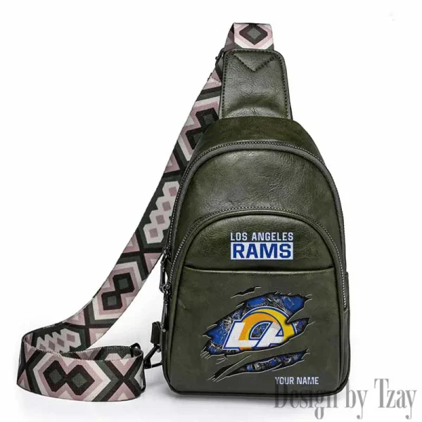 Los Angeles Rams Leather Relang Sling Bag for Women Crossbody For Travel And Daily Use SPTLRSB019 - Image 5