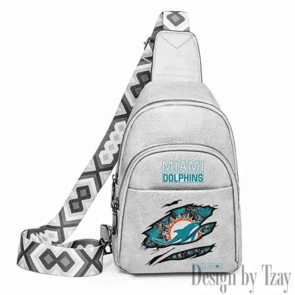 Miami Dolphins Leather Relang Sling Bag for Women Crossbody For Travel And Daily Use SPTLRSB020 - Image 2