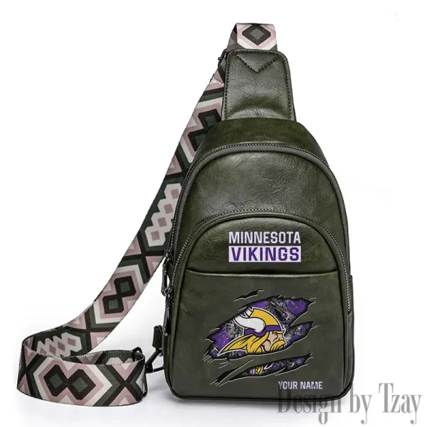 Minnesota Vikings Leather Relang Sling Bag for Women Crossbody For Travel And Daily Use SPTLRSB021 - Image 3