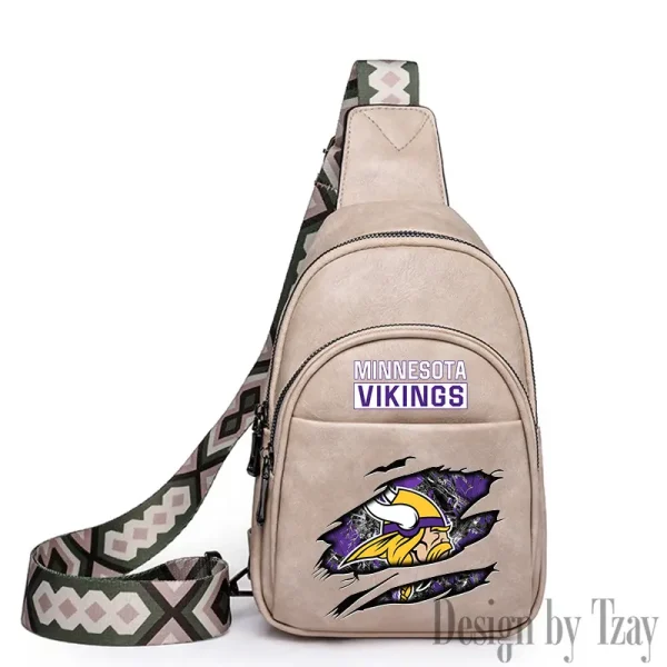 Minnesota Vikings Leather Relang Sling Bag for Women Crossbody For Travel And Daily Use SPTLRSB021 - Image 5
