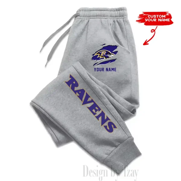 Baltimore Ravens Custom Long Sweatpants Jogger BGJGPSP285 - Image 2