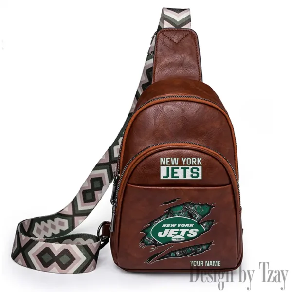 New York Jets Leather Relang Sling Bag for Women Crossbody For Travel And Daily Use SPTLRSB025